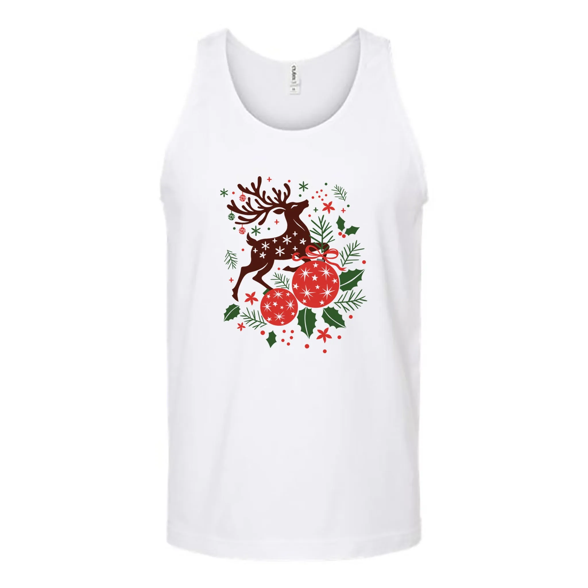 Christmas Reindeer Unisex Tank Top