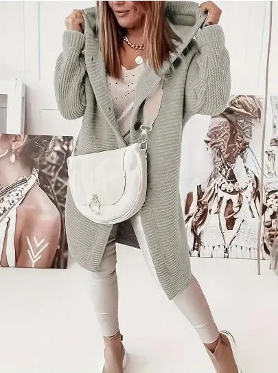 Knitted Hooded Coat